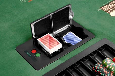 casino poker table with shuffler